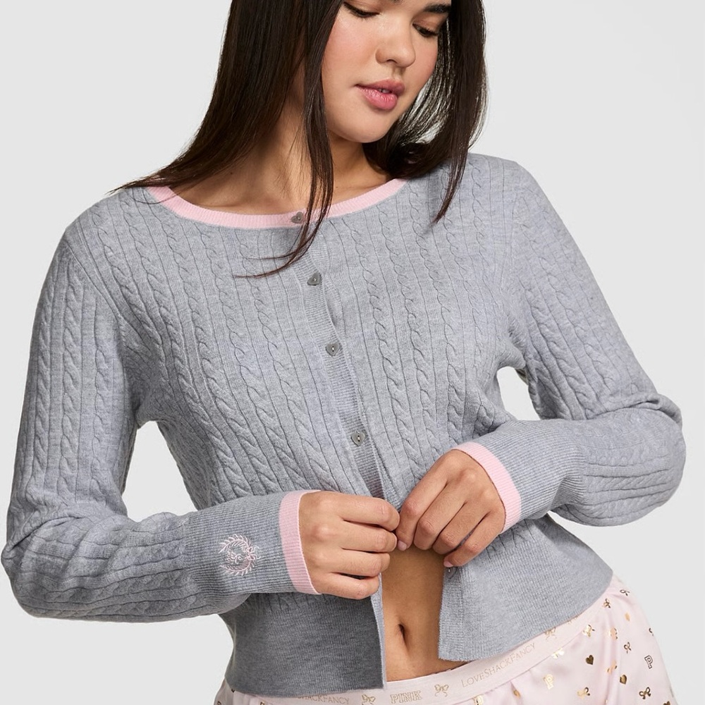 PINK X LOVESHACKFANCY CARDIGAN